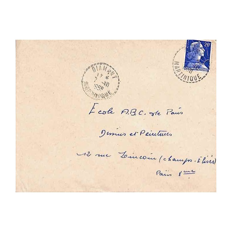 DIAMANT MARTINIQUE 1958 (lettres serrées)