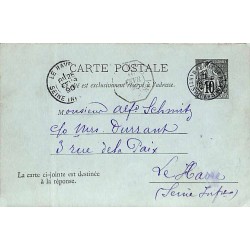 1890 Entier carte postale...