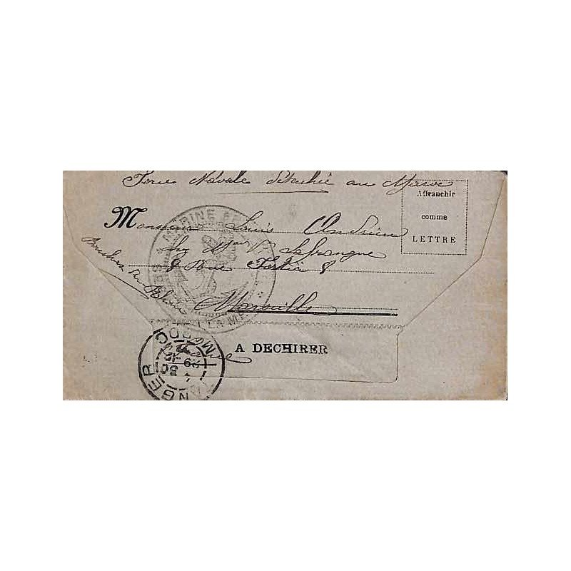 Force Navale détachée au Maroc TANGER déc. 1907 manuscrit