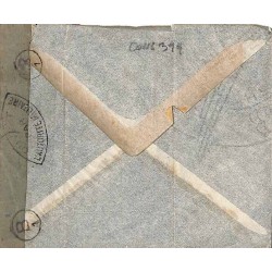 1944 Lettre à 25 f. 50 pour l’Algérie de POINTE-NOIRE MOYEN-CONGO