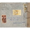 1944 Lettre à 25 f. 50 pour l’Algérie de POINTE-NOIRE MOYEN-CONGO