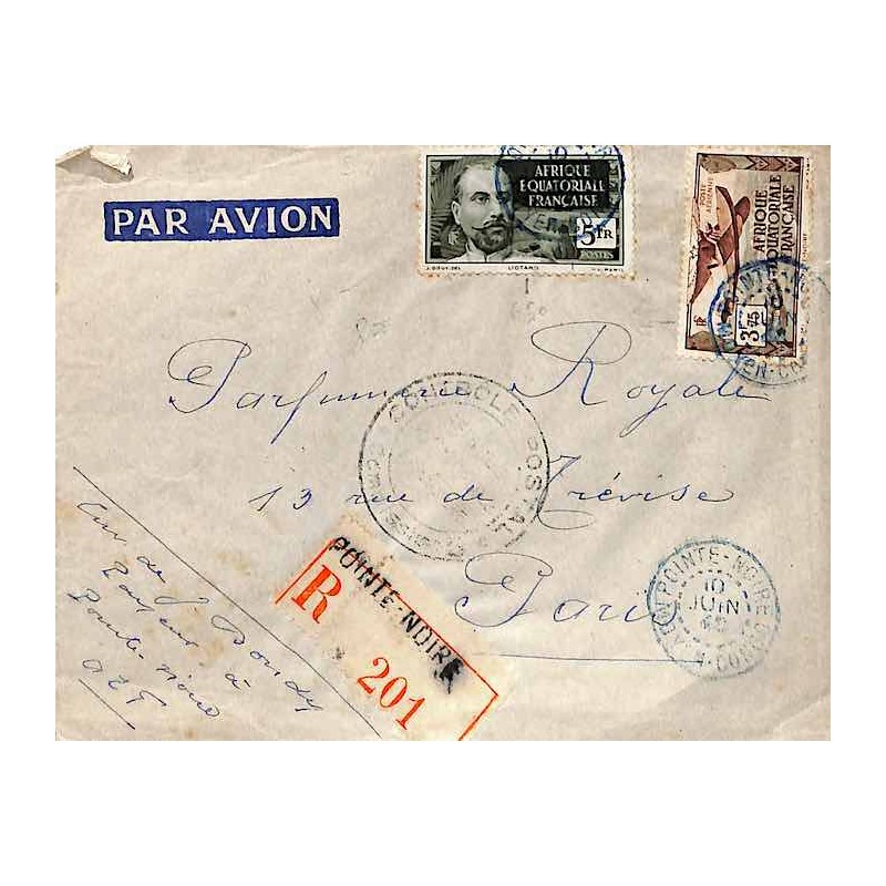1940 Lettre Bande censure muette et cachet CONTRÔLE POSTAL * COMMISSION B *