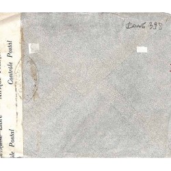 1944 Lettre Bande censure spéciale de la France Libre et cachet CONTRÔLE TELEGRAPHIQUE * COMMISSION A *