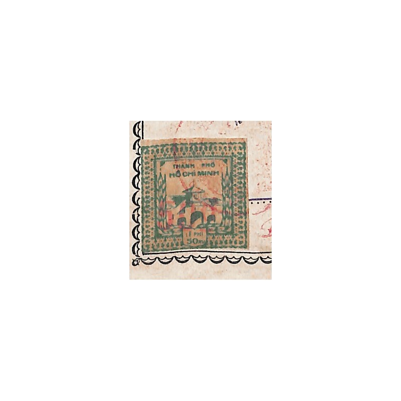 Hô Chi Minh city 1982 timbre fiscal local 50xu surchargé 50 d