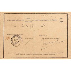 PAPEETE TAHITI Formulaire local avis de réception 1937