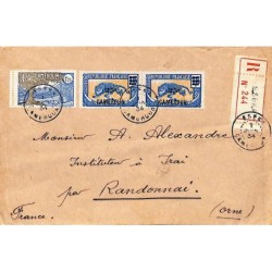 1934 Lettre recommandée 1 F 75. ESEKA 1934