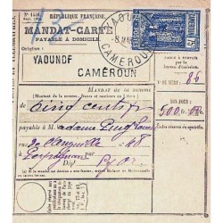 1932 Mandat-carte YAOUNDE CAMEROUN