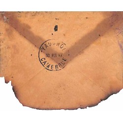 1947 Enveloppe Accident de la ligne Bangui-Douala avec son enveloppe de reexpédition DIRECTION DES PTT CAMEROUN