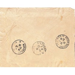 1936 Lettre recommandée avion timbre à 5 F seul
