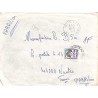 1968 timbre taxe 1 F. fleurs sur lettre avion de la Réunion