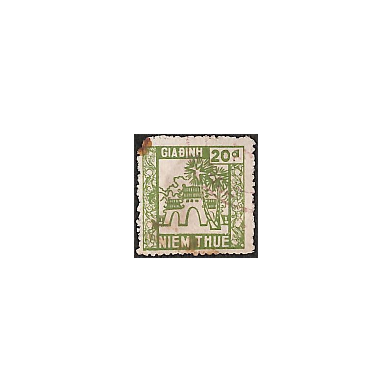 Gia-Dinh local revenue stamp 20 d green