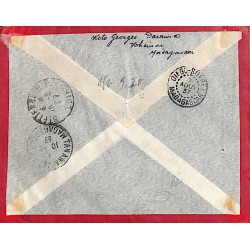 1937 Entier Enveloppe poste aérienne à 9 f 75 de VOHEMAR MADAGASCAR