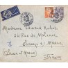 1953 lettre avec Marianne de Gandon 6 F et 2 F  SAINT-DENIS REUNION