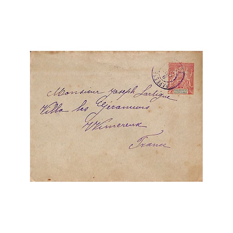 1906 Enveloppe entier 10 c pour la France
