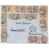 PORT-SAID EGYPTE 1905 Affranchissement multiple à 40 c. avec timbres type Blanc