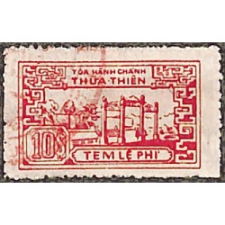 Thùa Thièn timbre fiscal 10 $ rouge