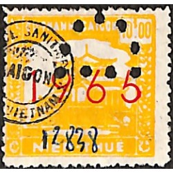 Saigon 1965 surcharge fine horizontale timbre fiscal régional 10 $