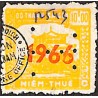Saigon 1966 surcharge horizontale épaisse 16 mm timbre fiscal 10 $