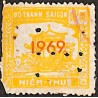 Saigon 1969  surcharge horizontale chiffres minces timbre fiscal 10 $