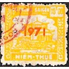 Saigon 1971 surcharge chiffres épais timbre fiscal 10 $