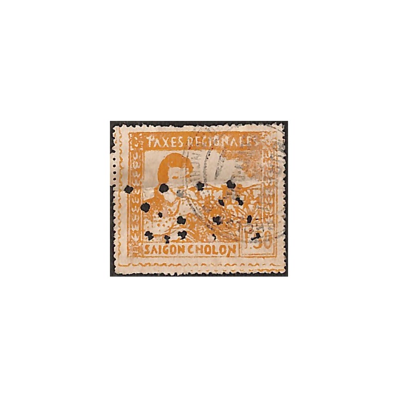 Saigon Cholon timbre fiscal Taxes régionales 1 $ 50