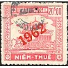 Saigon 1962 surcharge diagonale timbre fiscal local 20 $ lilas