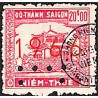 Saigon 1966 surcharge horizontale timbre fiscal local 20 $ lilas