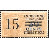 Indochine Timbre fiscal unique, 15 sur 30 cents