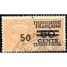 Indochine Timbre fiscal unique, 50 sur 60 cents, barres épaisses