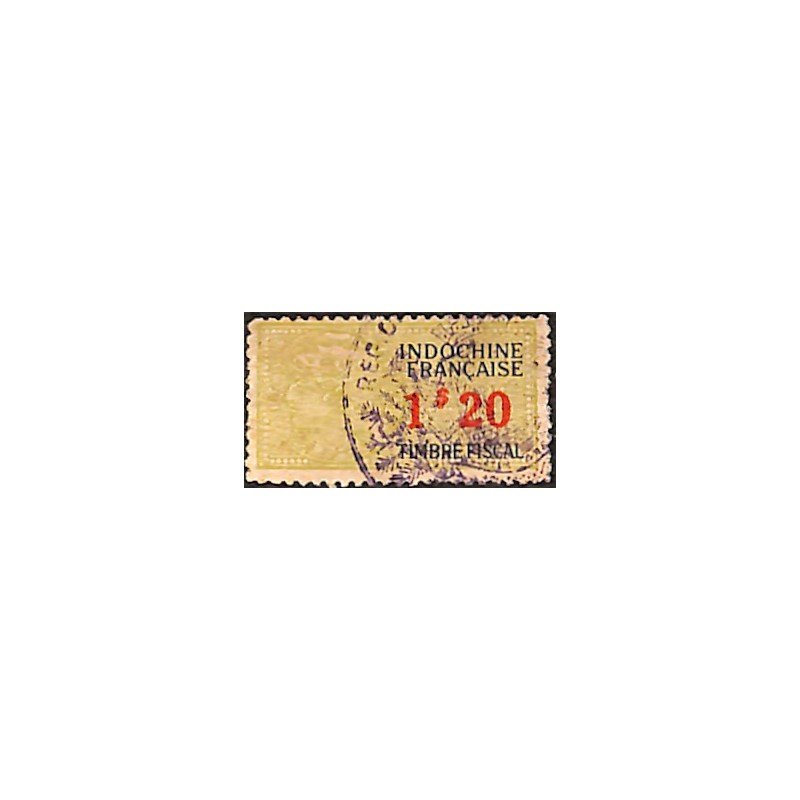 Indochine ETAT FRANCAIS timbre fiscal général 1 $ 20