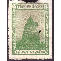 Phu Yen timbre fiscal taxe locale 5 $ vert