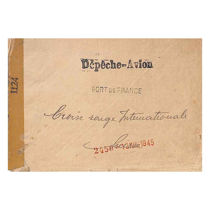 1945 Griffe Dépêche-Avion FORT DE FRANCE