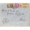 1951 Lettre affranchie 50 f. Oblitération CAYENNE GUYANE-FRANCAISE