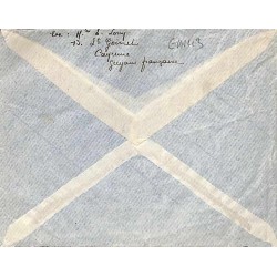 1951 Lettre affranchie 50 f. Oblitération CAYENNE GUYANE-FRANCAISE