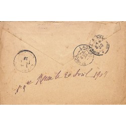 YUNNAN-FOU-CHINE 1908 Timbre à date bilingue