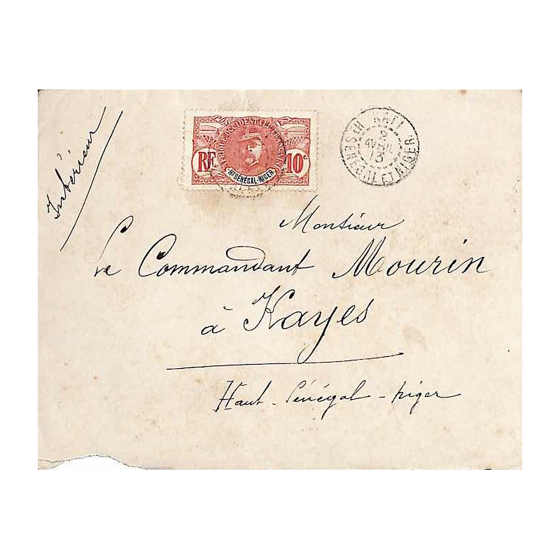 1913 Lettre pour l’intérieur Oblitération KATI Ht SENEGAL ET NIGER