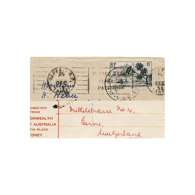 PAPEETE R.P. 1951 pour l'Australie