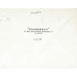 Lettre avec 366 Oblitération  mécanique ALGER RP ATTENTION aux ECOLIERS JCEA 1963