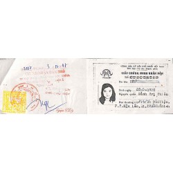 Hô Chi Minh city Viet Nam timbre fiscal local 1000 D jaune