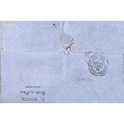 1881 Pli double port par colonies générales 44 (x 2) Oblitération PAQ. ANG. * POINTE A PITRE GUADe *