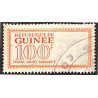 Timbre fiscal République de Guinée 100 F fond  sans colombe